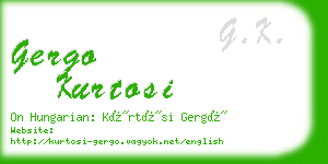 gergo kurtosi business card